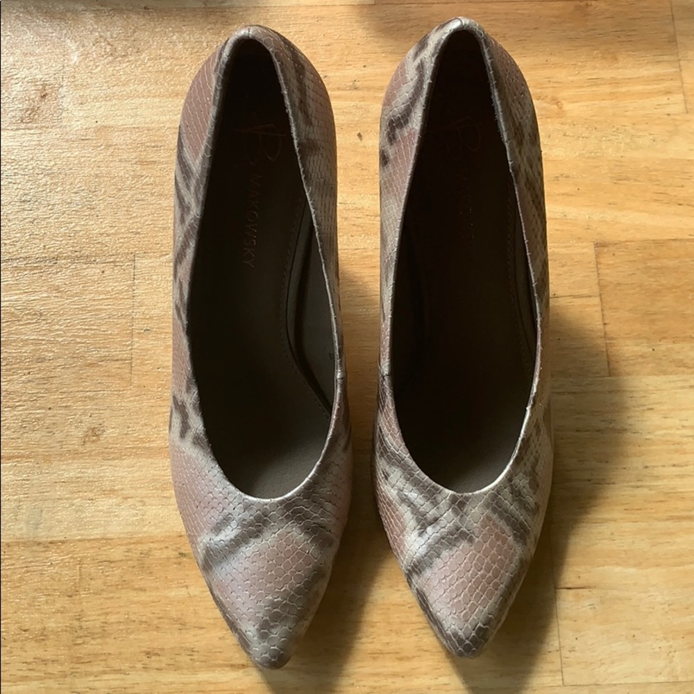 Vintage B.Makowsky Faux Snakeskin Heels